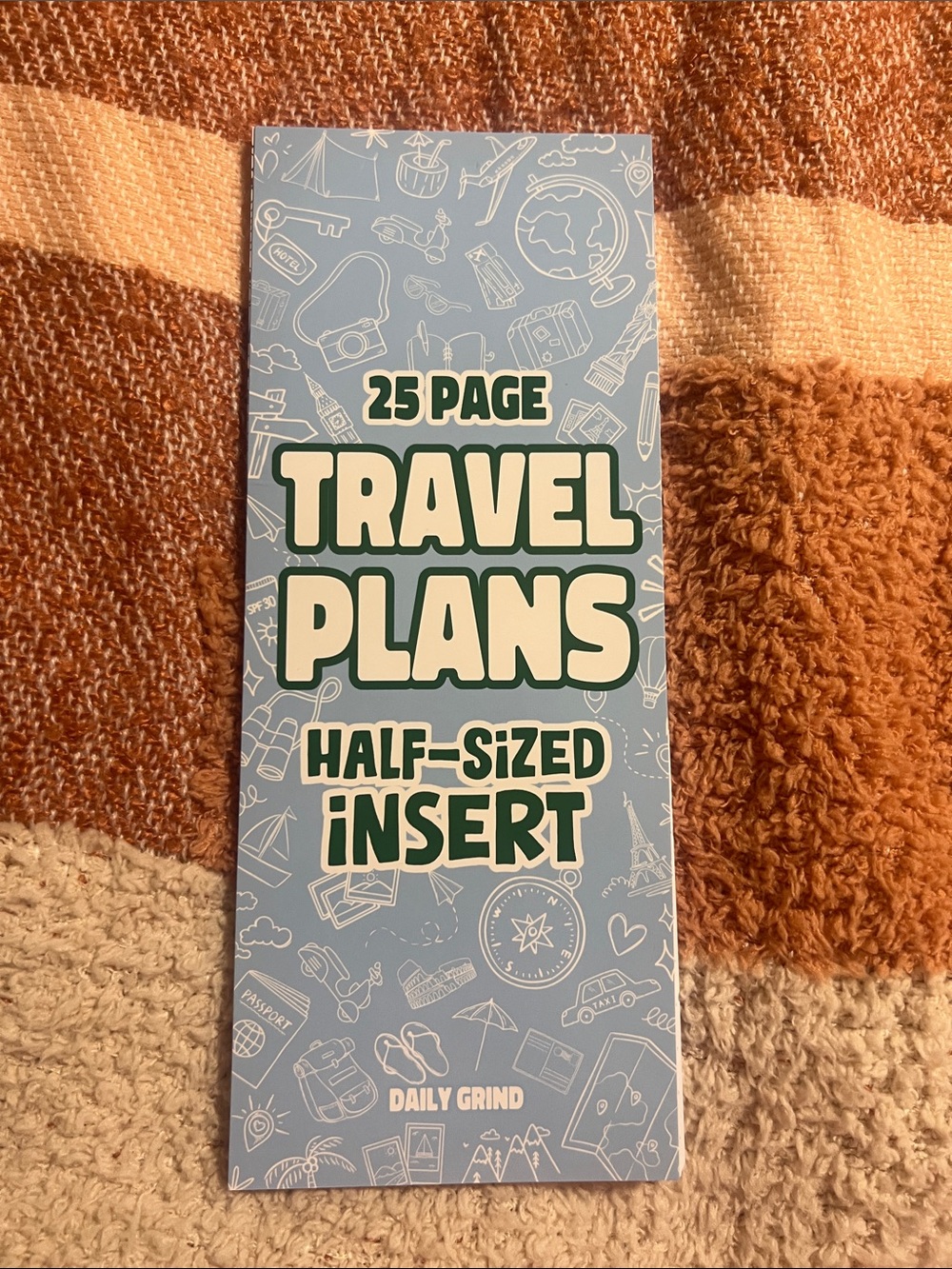 Daily Grind Planner- Travel Plans Half-Sized Insert
